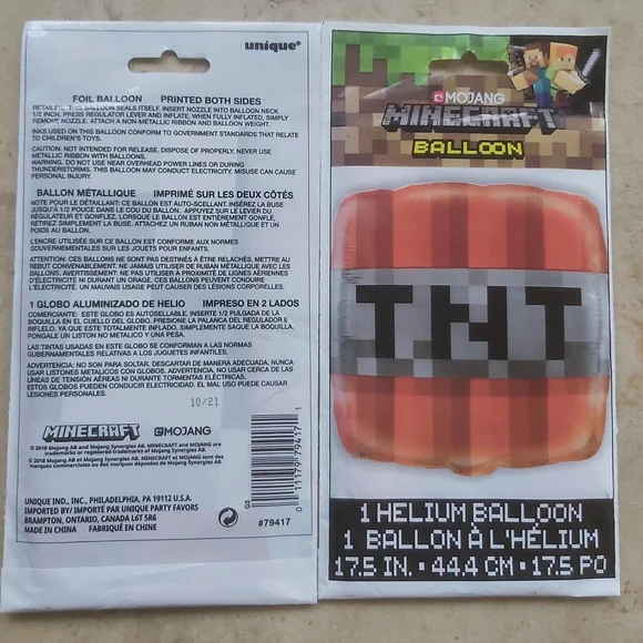 Minecraft Helium Balloons - Picture 2 of 2